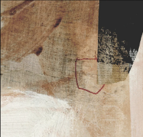 "Resumen Natural" סט זוג תמונות קנבס כותנה פרימיום -הדפס ציור מקור של אבסטרקט מודרני בגוונים טבעיים