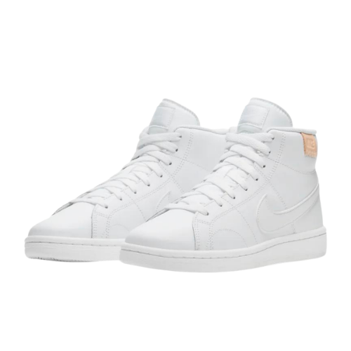 NIKE | נייק - Nike Court Royale 2 Mid Women's נייק קורט רויאל לבן פאצ' זהב | נשים