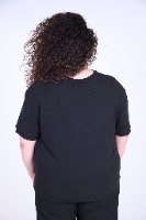 חולצת פיין ריב שחורה