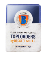 Beckett Shield Toploader (3" x 4") 25 Pack טופלואדר לשמירה איכותית על קלפים חבילת 25 יחידות