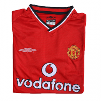 00/02 Manchester United Home Red Retro Jerseys Shirt