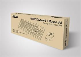 סט מקלדת ועכבר ASUS U2000 Keyboard+Mouse Set שחור
