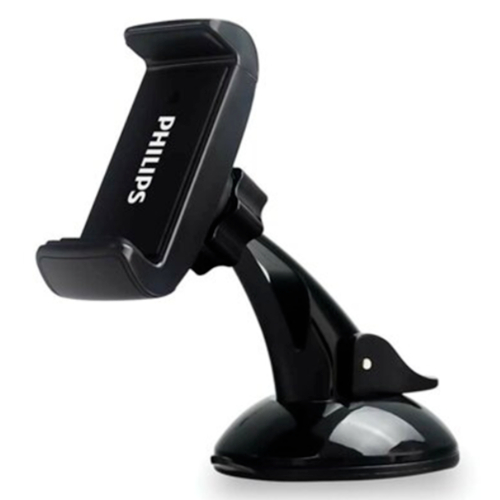 מעמד טלפון נייד לרכב PHILIPS DLK2411SB/97 – סיבוב 360°, התקנה בוואקום לדשבורד או שמשה קדמית