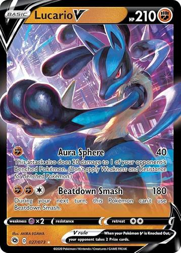קלף בודד single פוקימון - lucario - Champion's Path - 027/073