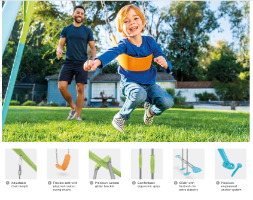 נדנדת שני חלקים נדנדה גמישה ונדנדת וגלישה לחצר לילדים| 2.35X2.35X2 מטר| מקט 44120 | INTEX| קפיץ קפוץ