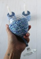 כוס קידוש בגווני כחול ולבן