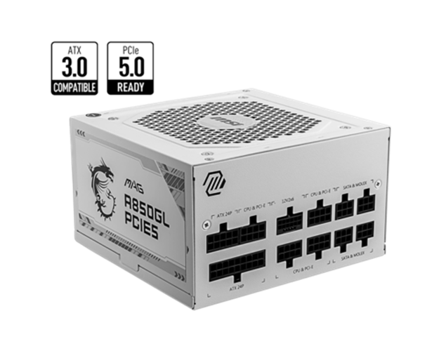 MSI  MAG A850GL PCIE5 WHITE 80+ GOLD