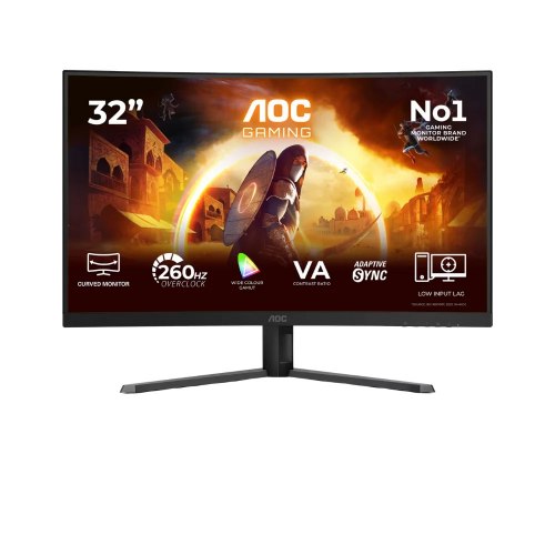 מסך מחשב קעור לגיימינג AOC C32G42ZE בגודל 31.5 אינץ' עם קימור 1500R ו-HDR10