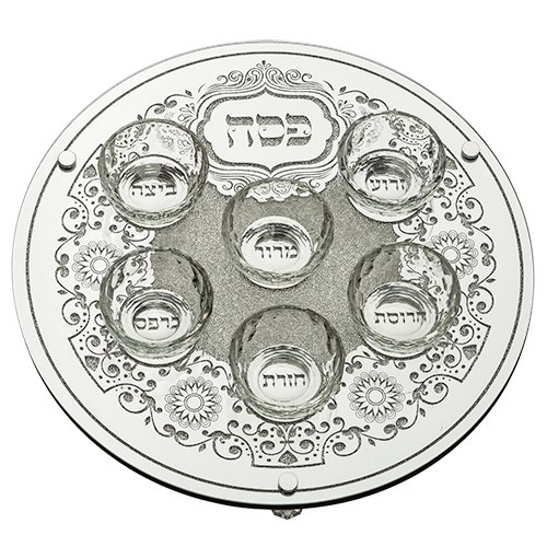 Glass Pesach Plate 