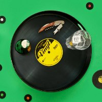 מגש הגשה עם ידיות תקליט Vinyl - סוג ב'