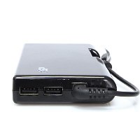 מטען אוניברסלי למחשב נייד FSP Notebook Universal Adapter 120W 2xUSB – מטען שחור עם שני חיבורי USB וכבל חשמל מחובר