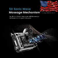5D sonic wave massage mechanism with deep tissue rollers Nourest Robo-X chair