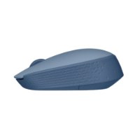 עכבר אלחוטי כחול/אפור Logitech M171 Retail – פריט בודד בגווני כחול ואפור מצולם מהצד על רקע לבן