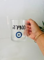 כוס זכוכית עם הדפסה