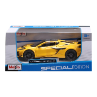דגם מכונית קורבט קופה ZR1 צהובה - Maisto 2025 Chevrolet Corvette ZR1 Coupe Yellow 1:24