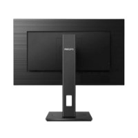 מסך מחשב עסקי 27 אינץ' Philips 272S1M – מבט אחורי של מסך שחור מחובר לרגלית ולבסיס יציב