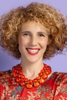 שרשרת רזין דומניק  באבלס כתומה