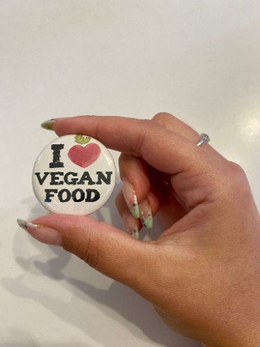 סיכת I love vegan food