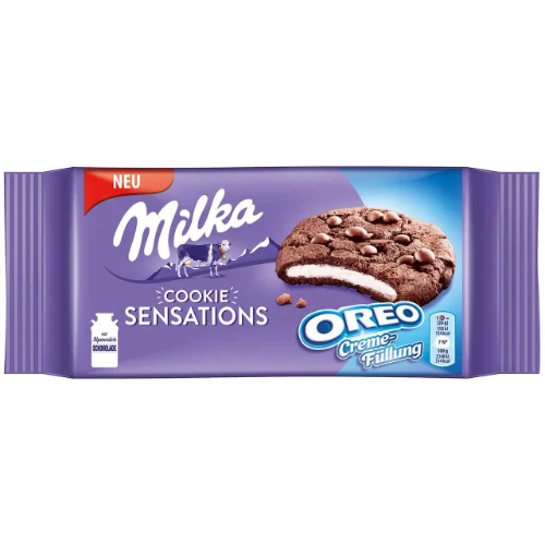 עוגיות מילקה שוקולד צ'יפס במילוי קרם אוראו 🍪 156 גרם