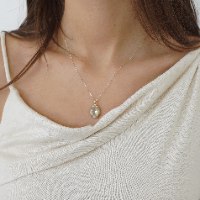 שרשרת ותליון זהב אבן חן אמטיסט ויהלומים