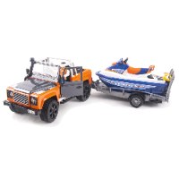 ברודר - ג'יפ לנד רובר ואופנוע ים ונהג - 02599 Bruder Jeep Land Rover