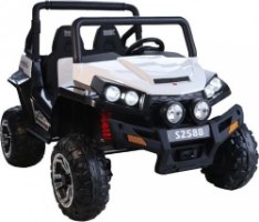 רכב שטח דמוי 24V RZR 4X4 צמיגי גומי לבן