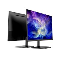 מסך LED 24 אינץ' Miracase MD24IST – שני מסכים שחורים עומדים אחד עם תמונה צבעונית והשני מגבו
