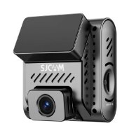 מצלמת דרך SJCAM M60S Dash Camera – מצלמה שחורה עם עדשה קדמית ולוגו SJCAM מוצגת בזווית על רקע לבן עם 4K