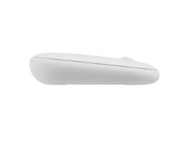 עכבר צבע לבן Logitech Pebble 2 M350S – עכבר בודד בצבע לבן נראה במבט צד על רקע בהיר עם USB