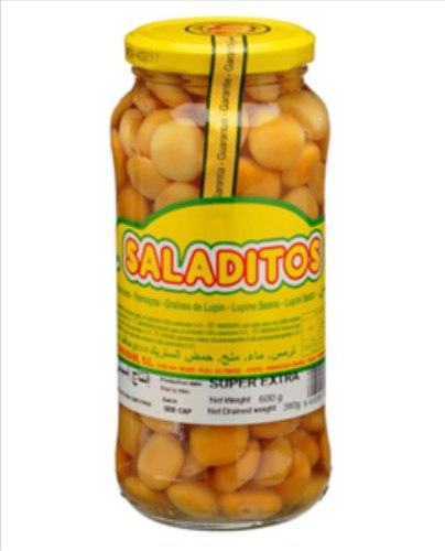 תורמוס במי מלח מוכן לאכילה 600 גרם - Saladitos