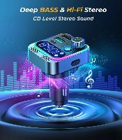 משדר FM לרכב עם דיבורית Bluetooth וחיבור USB ב65 שח בלבד 