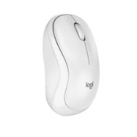 עכבר אלחוטי צבע לבן Logitech M240 Silent – פריט בודד בצבע לבן נראה באלכסון על רקע לבן