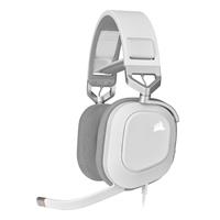 אוזניות קשת חוטיות לגיימינג Corsair HS80 RGB USB White צבע לבן