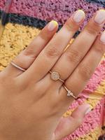 טבעת יהלומים בסגנון מתומן