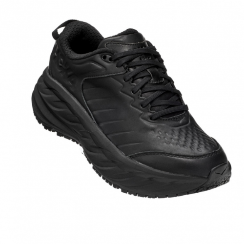 Hoka Bondi SR נעלי ספורט הוקה בונדי אס-אר עור בצבע שחור | נשים | HOKA | הוקה