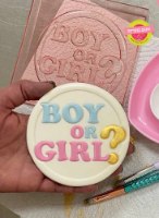 תבנית מסגרת בן או בת BOY OR GIRL - קוטר 10 ס"מ