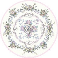 שטיח ויניל פרימיום עגול – דגם זר פרחים - (288) של TIVA
