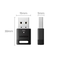 מתאם בלוטוס 6.0 UGREEN USB Bluetooth 6.0 Adapter for PC Model CM748 P/N:75073