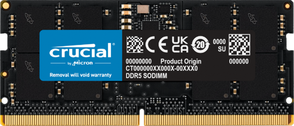 זכרון לנייד Crucial 16GB DDR5-5600 C46 SODIMM