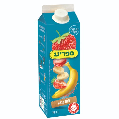 נקטר פירות בטעם תות בננה, 1 ליטר