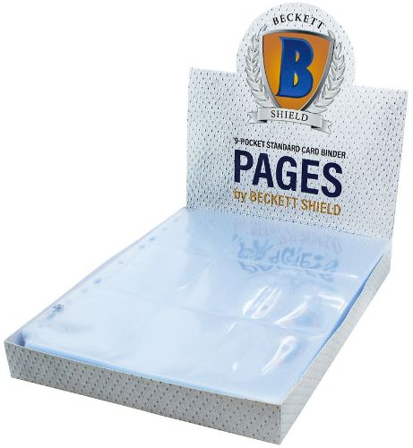 בקט 100 דפי אלבום לקלפים - שקוף Becket shield Series 9-Pocket Pages