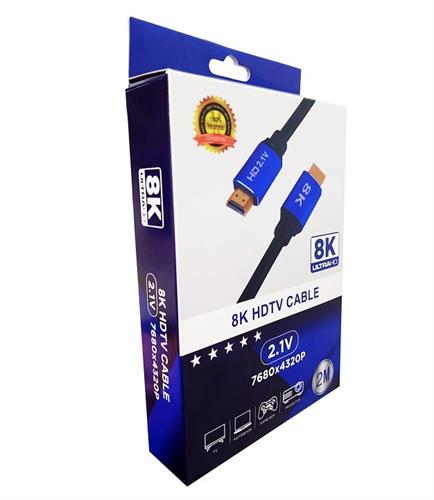כבל HDMI פרימיום 2.1 תומך באיכות 8K - אורך 3 מטר