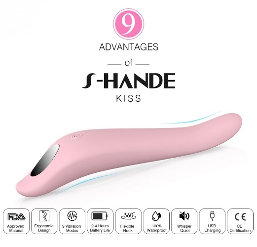 Pinki ויברטור ארגונומי נטען