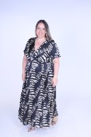 שמלת קאפרי מקסי מודפס