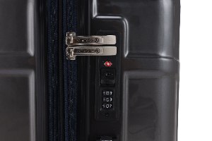 סט 3 מזוודות איכותיות פוליקרבונט TESLA עם מנעול TSA - צבע אפור