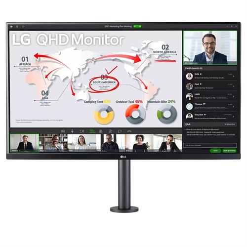מסך מחשב LG 32" Ergo IPS QHD 75Hz 5ms