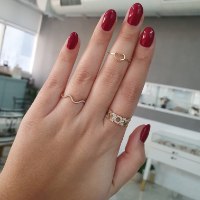 טבעת אמא | טבעת MOM | מזהב עם זרקונים