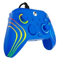 בקר חוטי לגיימינג צבע כחול Turtle Beach Afterglow Wave RGB for Xbox and PC – בקר משחק עם תאורת RGB צבעונית וחיבור USB בחלקו