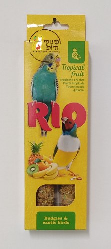 ריו חטיף מקל לתוכים וציפורים עם פירות טרופיים 80 גרם