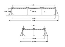 28272 INTEX בריכת עמודים 300x200x75 ס"מ